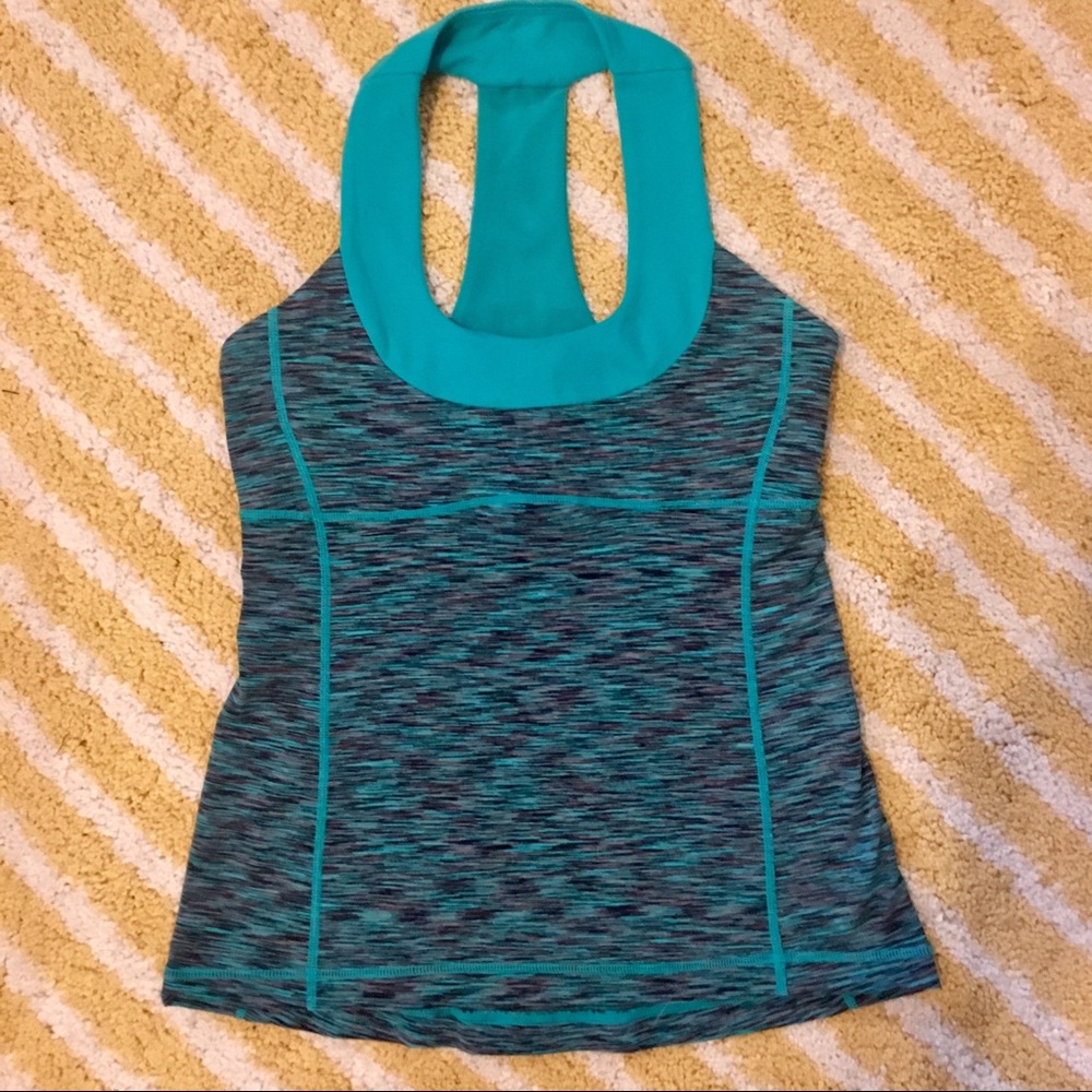 Lululemon Teal Scoop neck Workout Tank Size 6